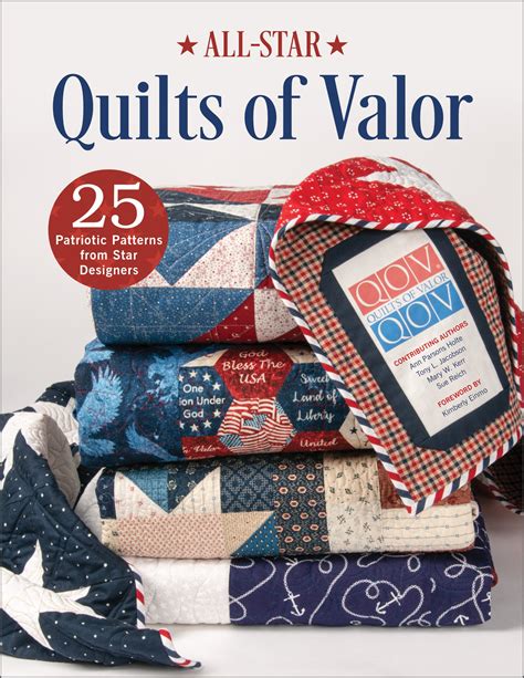 Quilts of valor - Jan 1, 2024 · It will remain open until 5pm EST February 3rd. Participating members can win quilting kits, notions, signed All-Star Quilts of Valor: 25 Patriotic Patterns from Star Designers Books and much more. One lucky winner will win a Janome 3160 QOV Edition sewing machine! To win a prize, you must be a current QOVF member. 